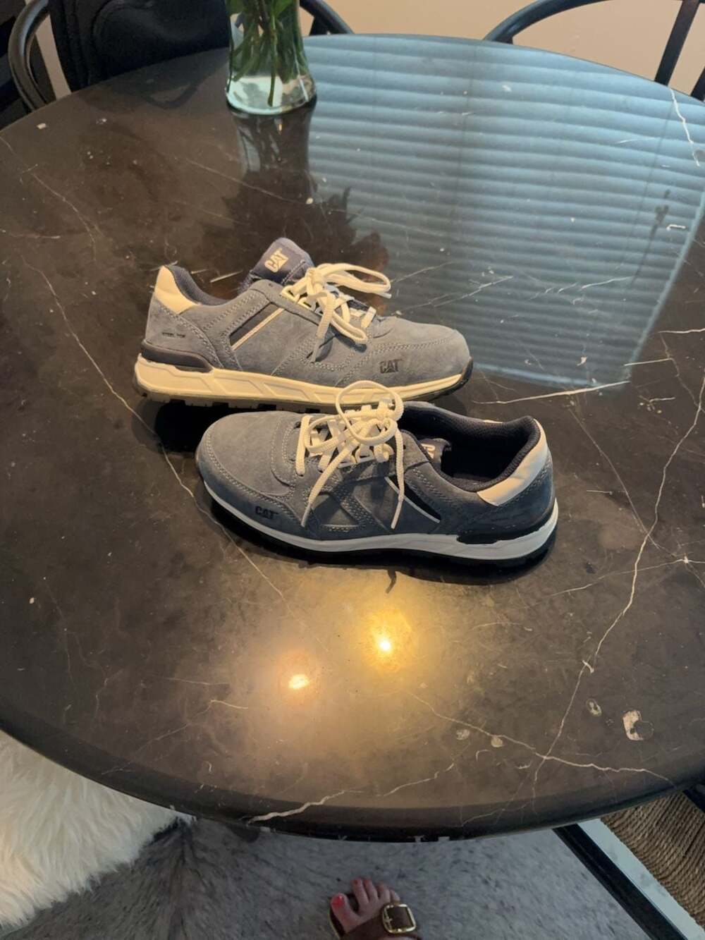 CAT Caterpillar P91015 Steel Toe Work Sneakers Blue Women's Size 6.5